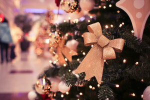 bow, decoration, holiday, New Year, tree