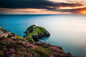 Vuurtoren, De Ierse zee, Wales