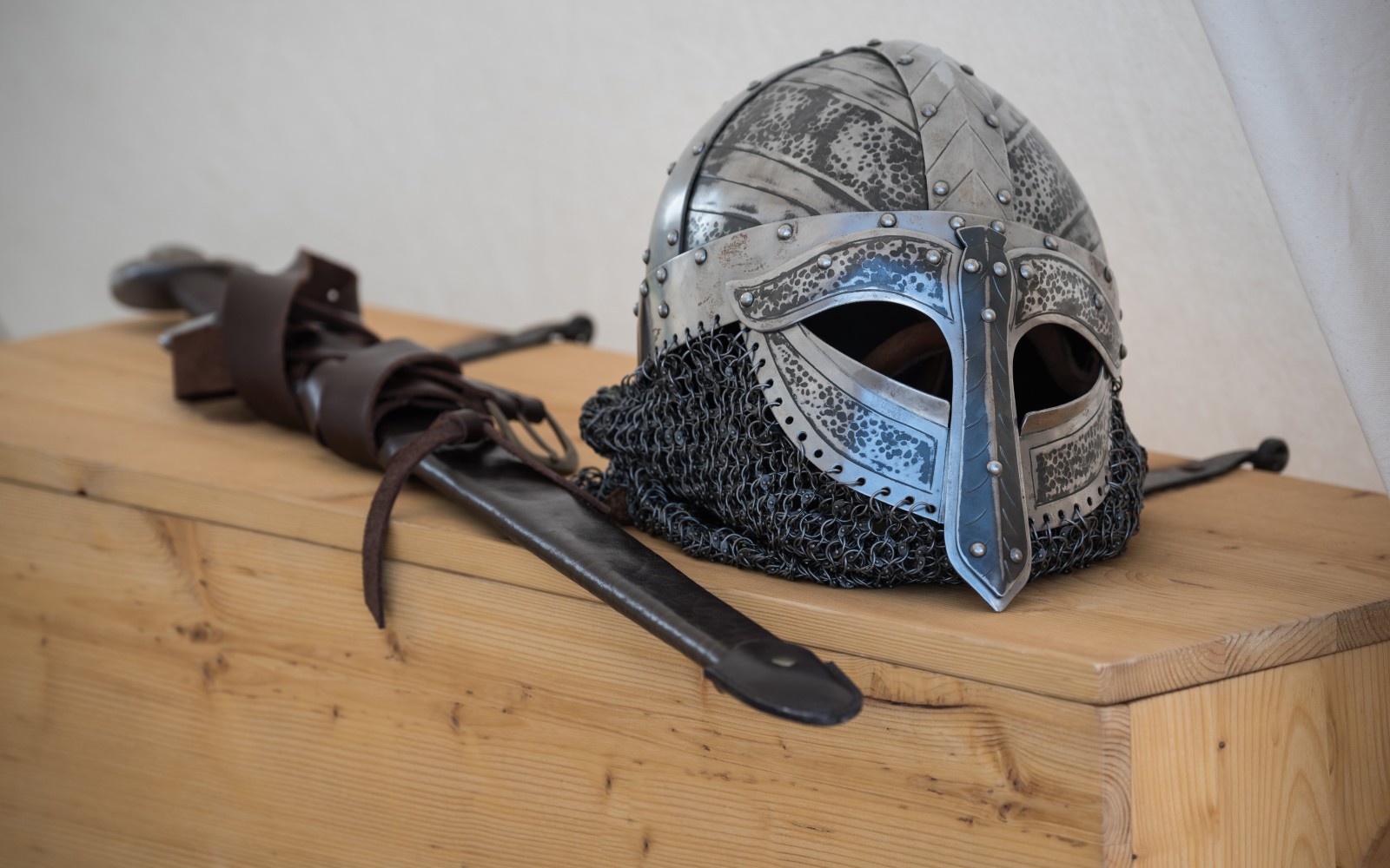 spada, casco, Vikings