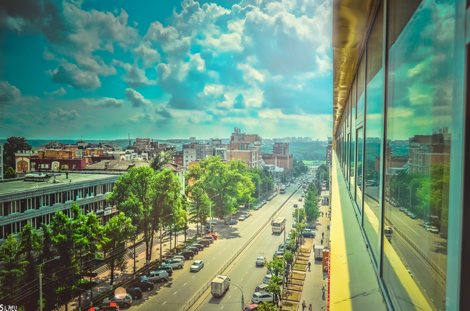 der Himmel, die Stadt, Straße, Fotograf, Kaluga