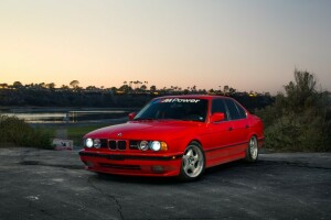 BMW, E34, Légende, rouge