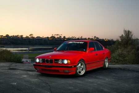 BMW, E34, Legende, rot