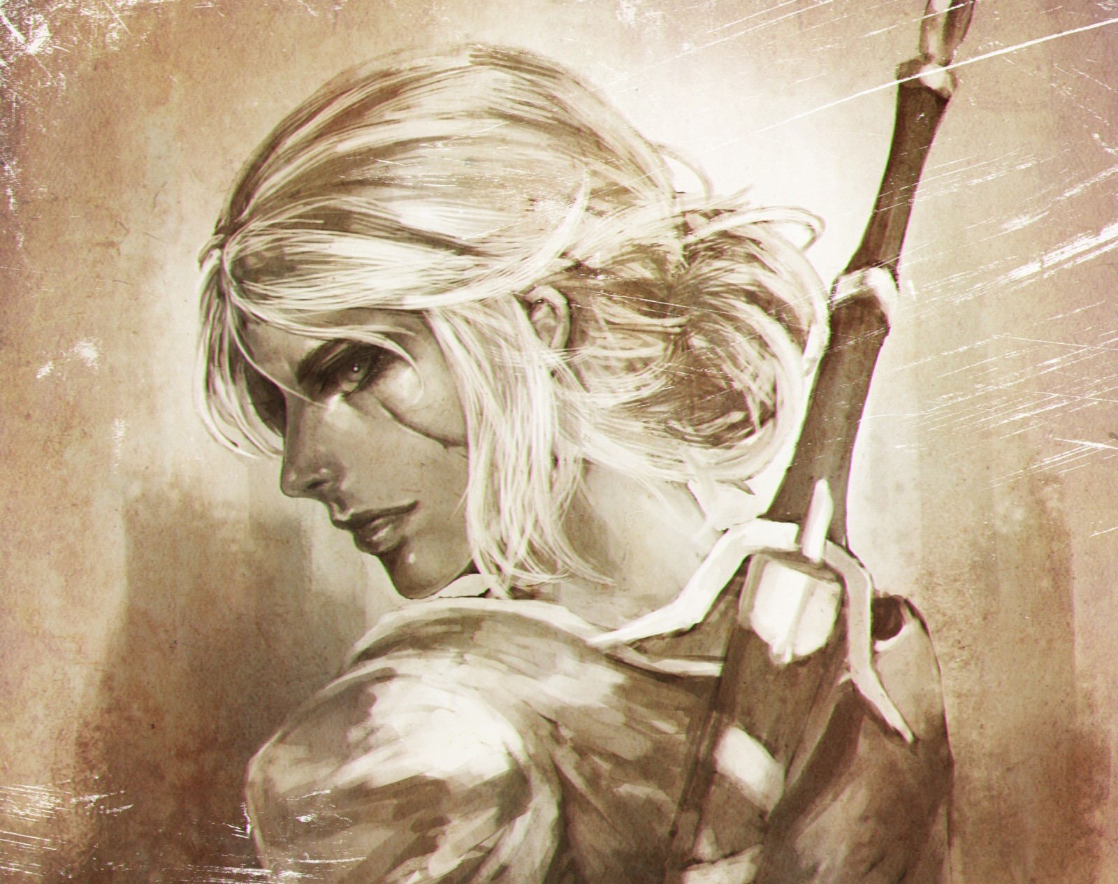 Mädchen, Kunst, Ciri, Hexer