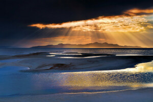 Wolken, Landschaft, Licht, Meer, der Himmel