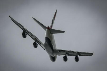 Airbus A380, dos pisos, CHORRO, el avión, Widebody