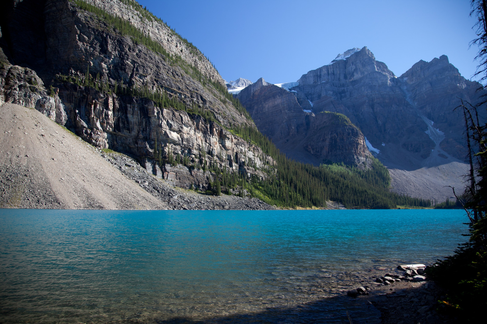 cerul, lac, copaci, Canada, Albert, munţi