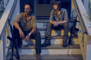 Andrew Lincoln, Carl Grimes, Chandler Riggs, rick grimes, De wandelende doden