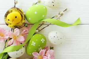 Dekoration, Ostern, Eier, Blumen, glücklich, Frühling, Verba, Weide