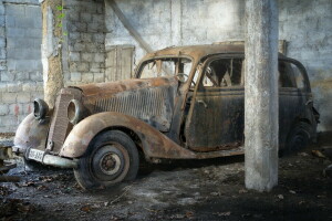 Garage, Maskine, skrot