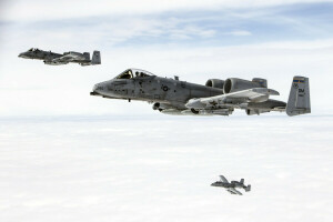 A-10C, Atak, kabina, lot, niebo, Piorun II