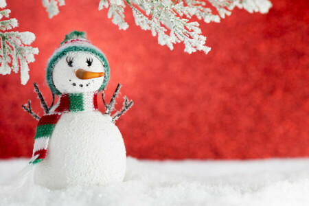 Christmas, decoration, Merry, New Year, snow, snowman, winter, Xmas