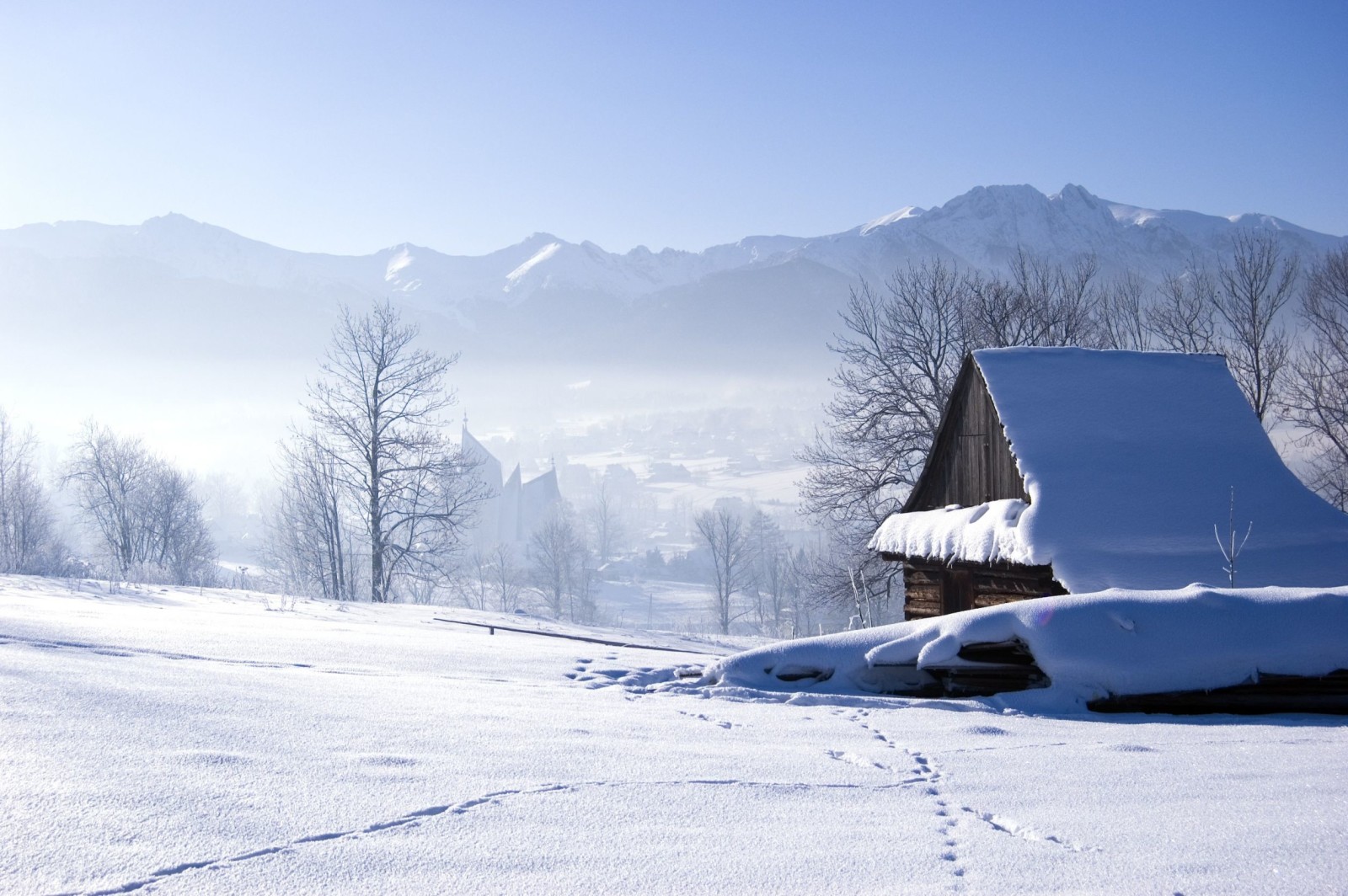 Schnee, Haus, Winter, Landschaft