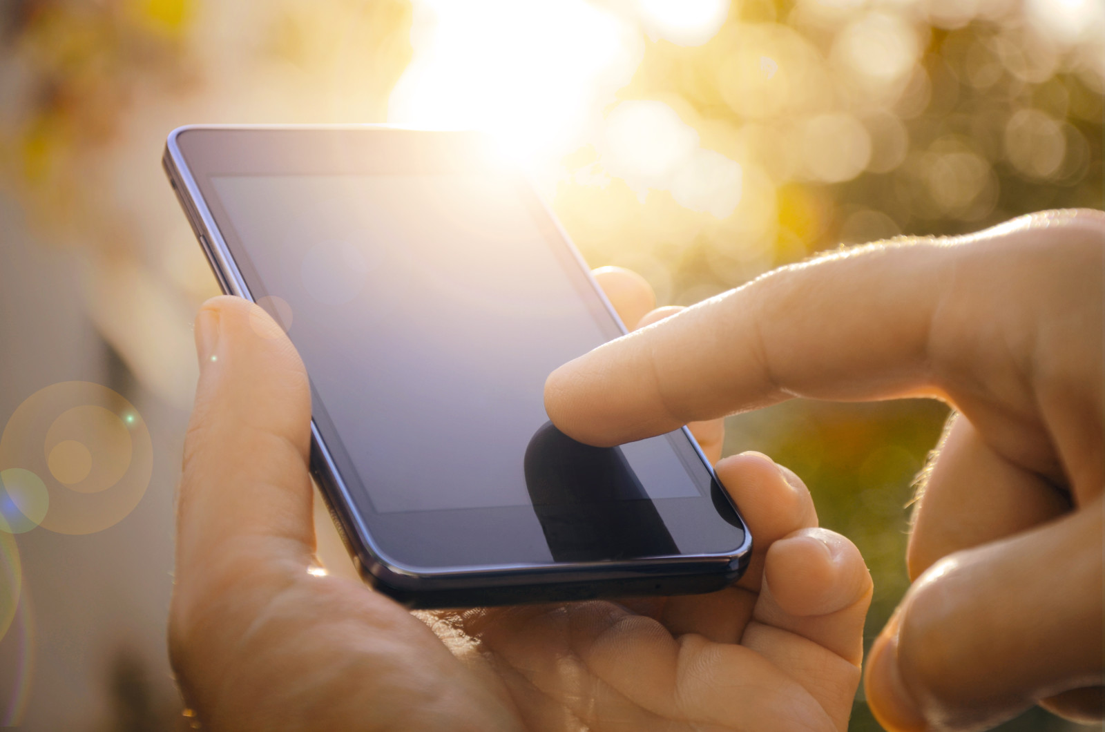 mains, les doigts, cellule, téléphone intelligent