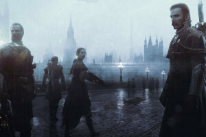 ponte, nebbia, Londra, PlayStation 4, PS4, Pronto all'alba, steampunk, L'ordine: 1886