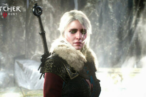 Ciri, ragazza, spada, caccia selvaggia, Witcher 3