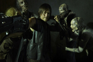 daryl dixon, nóż, Norman Reedus, The Walking Dead, zombie