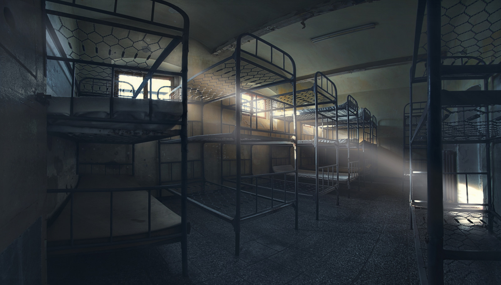 background, bed, barracks