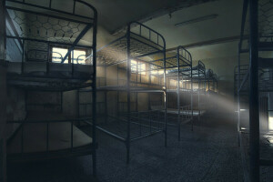 background, barracks, bed