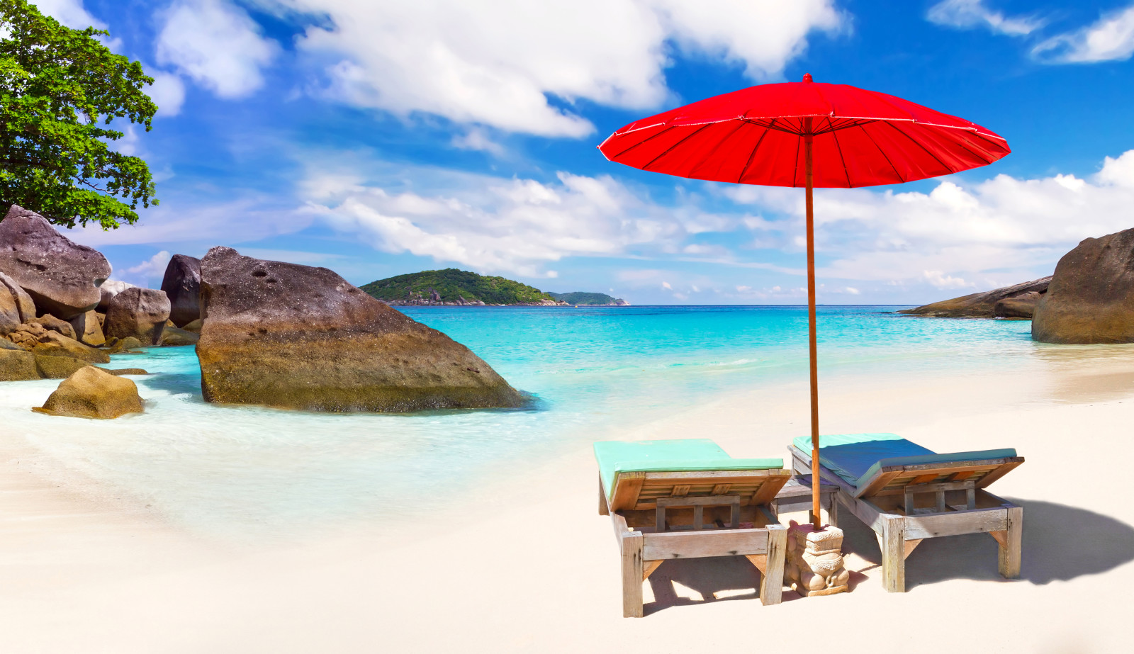 il cielo, riva, rosso, spiaggia, pietre, mare, nuvole, il Sole