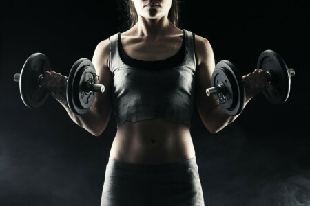 arm strength, dumbbell, Dumbbells, fitness, Woman