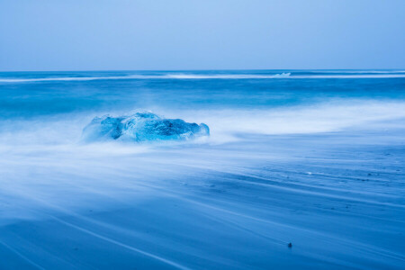 ice, Iceland, lump, sea, the sky