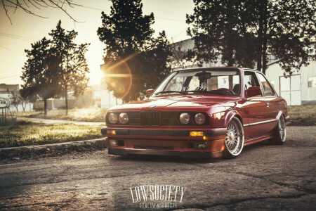 3 Series, Blik, BMW, carro, E30, hq Wallpapers, Baixo, vermelho