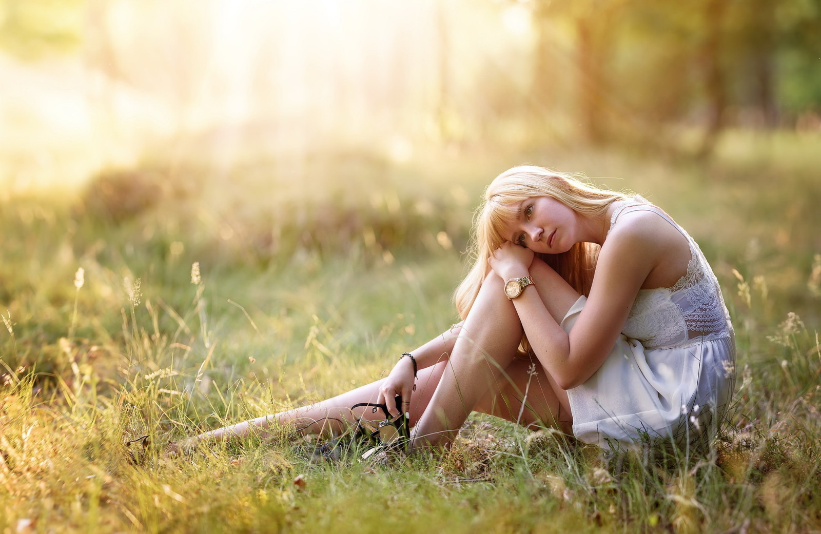 nature, summer, girl