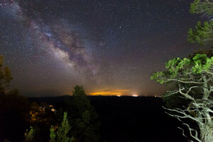 naturaleza, noche, espacio, estrellas, la vía Láctea