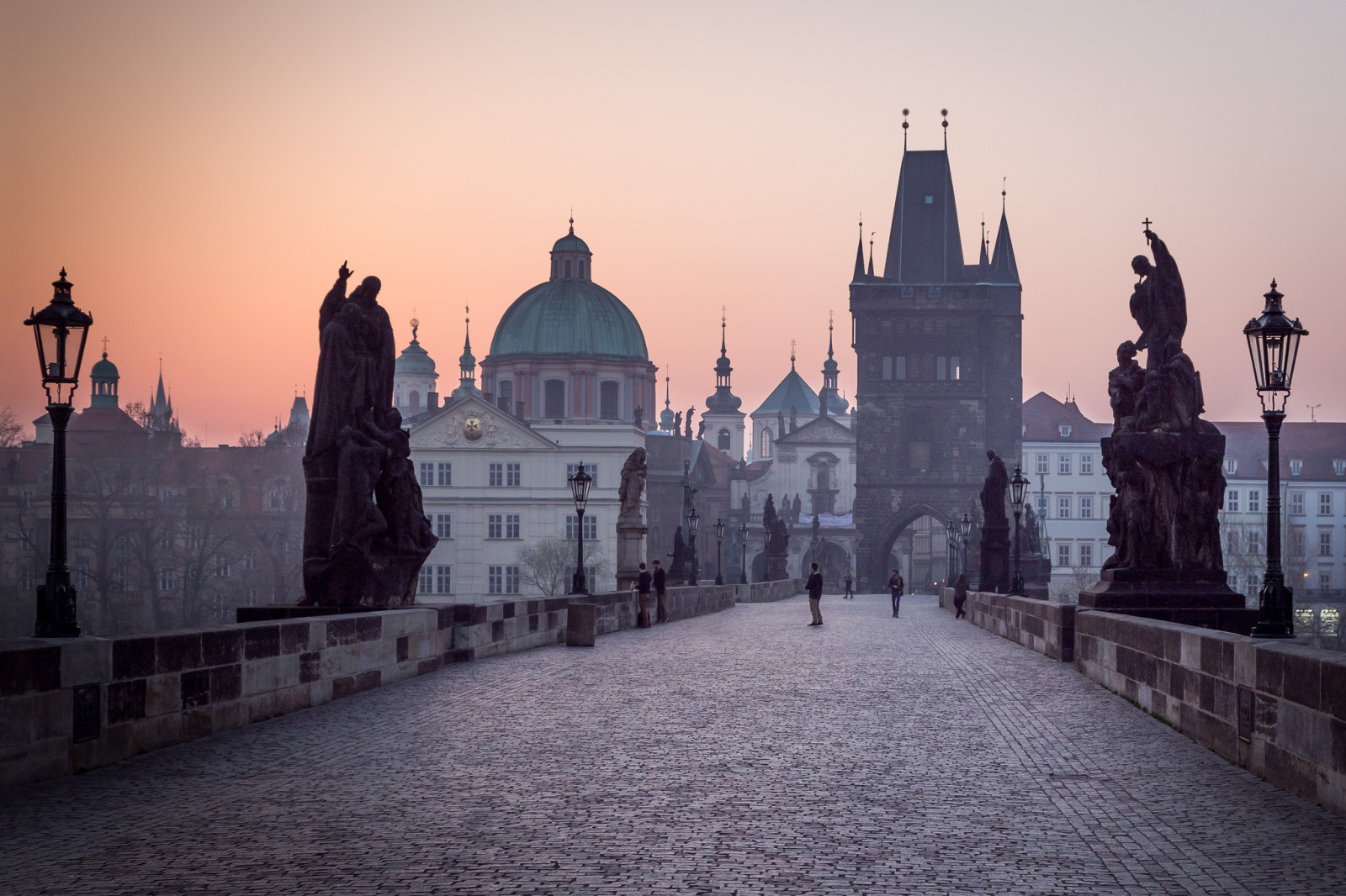 Prague, the dome, tower, Czech Republic, Charles bridge