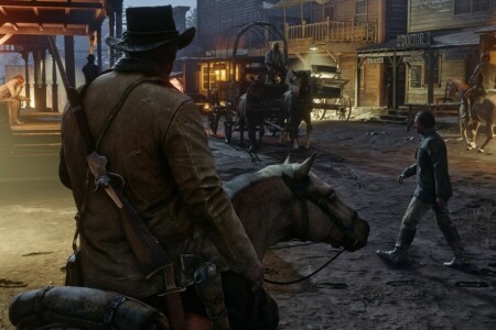 Trainer, Cowboy, Gewehr, Hut, Pferd, Revolver, die Stadt, Die Waffe