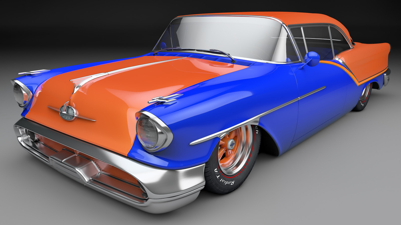 cupê, Renderização, 1957, Oldsmobile, o Oldsmobile