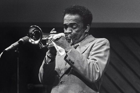 Howard McGhee, jazz, musicista jazz, microfono, Musica, musicista, tubo, trombettista