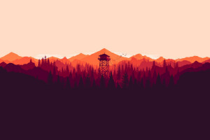 firewatch, forrest, dağlar