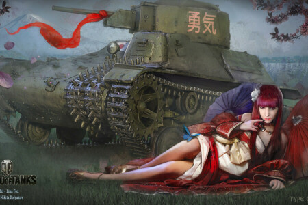 BigWorld, girl, Lina Fox, Nikita Bolyakov, tank, tanks, Wargaming.net, WORLD OF TANKS