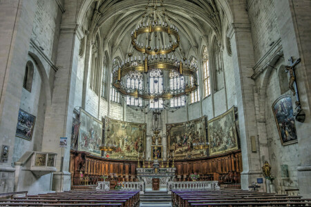 architecture, bench, Cathedral, France, religion, Rhône-Alpes, temple, the iconostasis