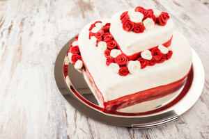 gâteau, Gâteaux, dessert, glaçage, des roses, sucré