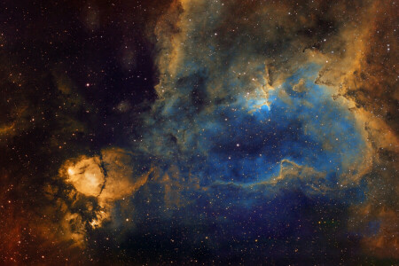 emission nebula, heart