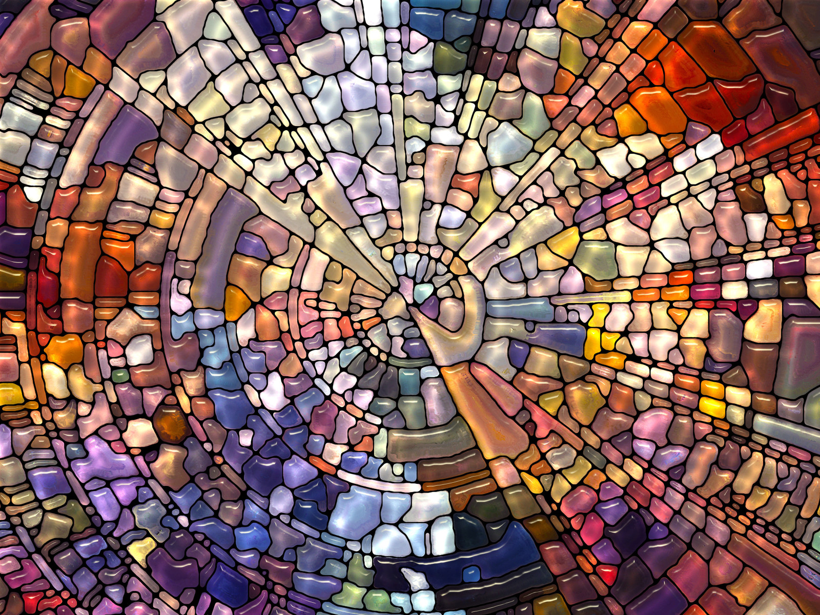 modelo, vistoso, abstracción, Vitral, mosaico