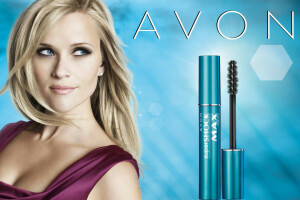 actress, AVON, background, blonde, brand, cosmetics, makeup, model