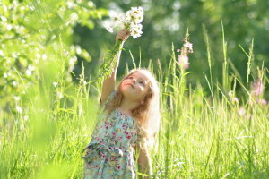 DANDELIONS, menina, verão