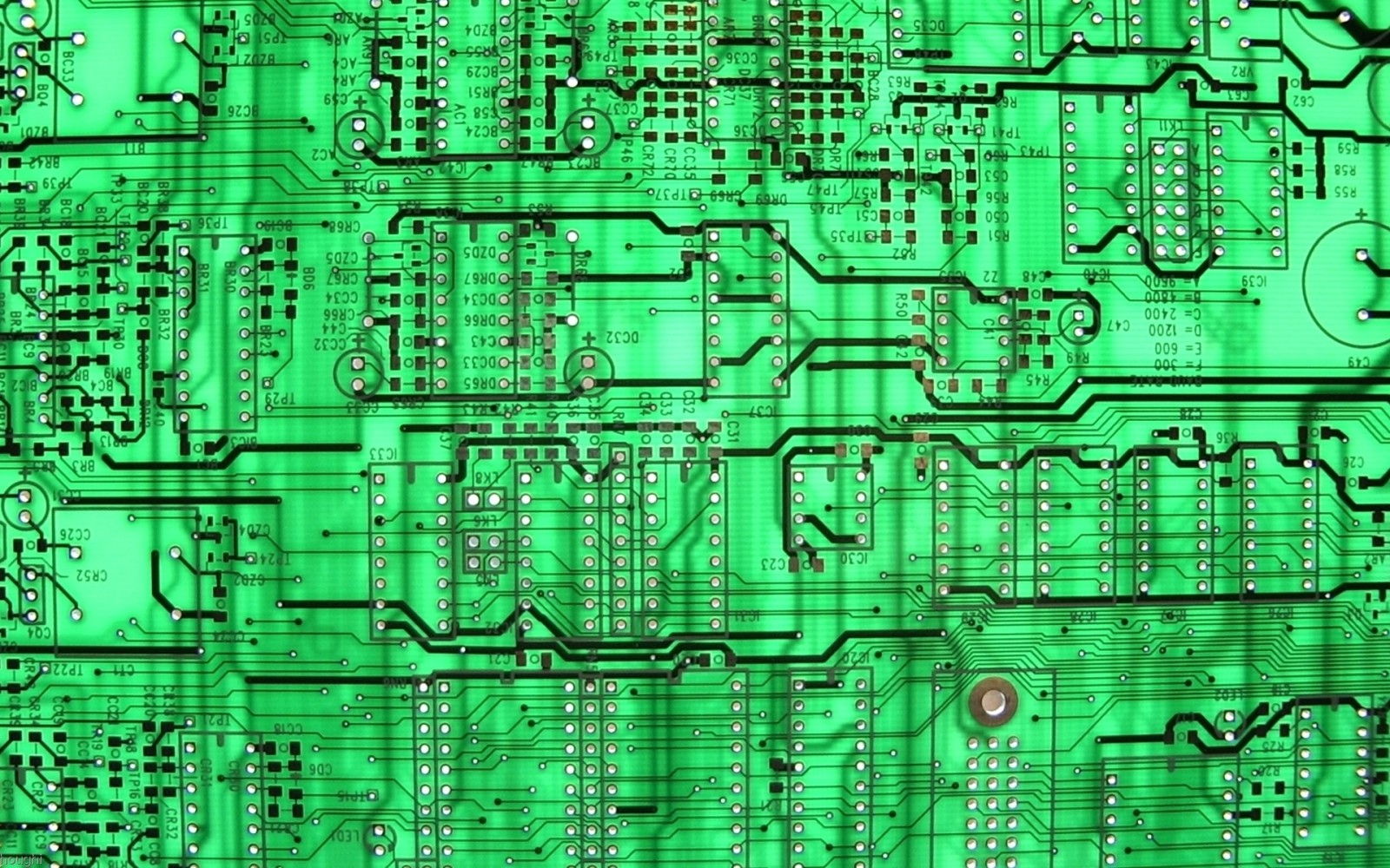 Contexte, vert, carte de circuit imprimé