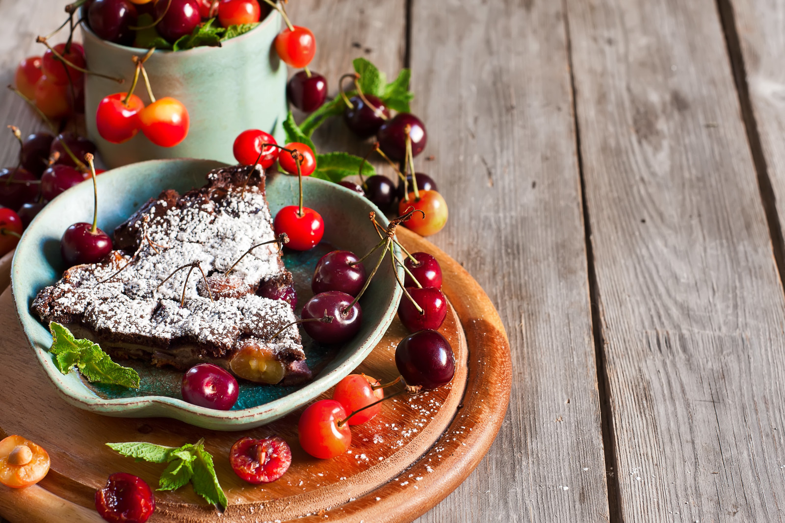 cereja, bolos, torta de cereja