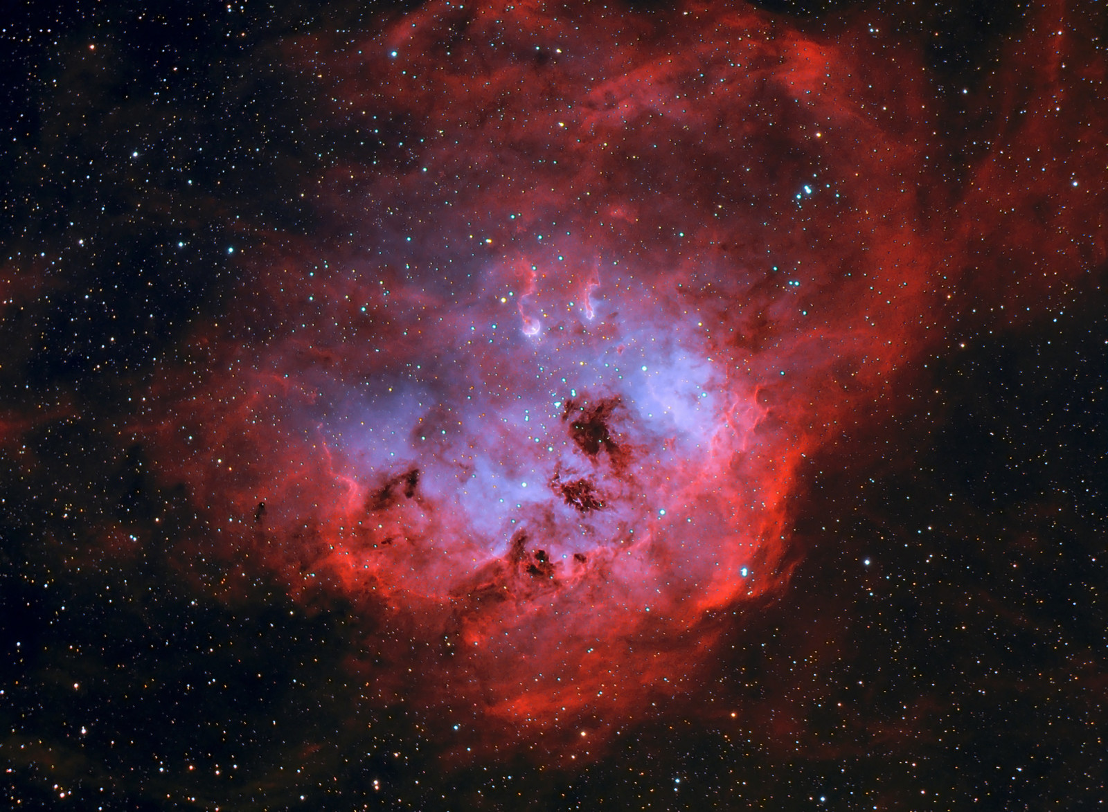 espaço, IC 410, Girinos, na nebulosa