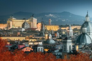 l'automne, Italie, nuit, Rome, la ville