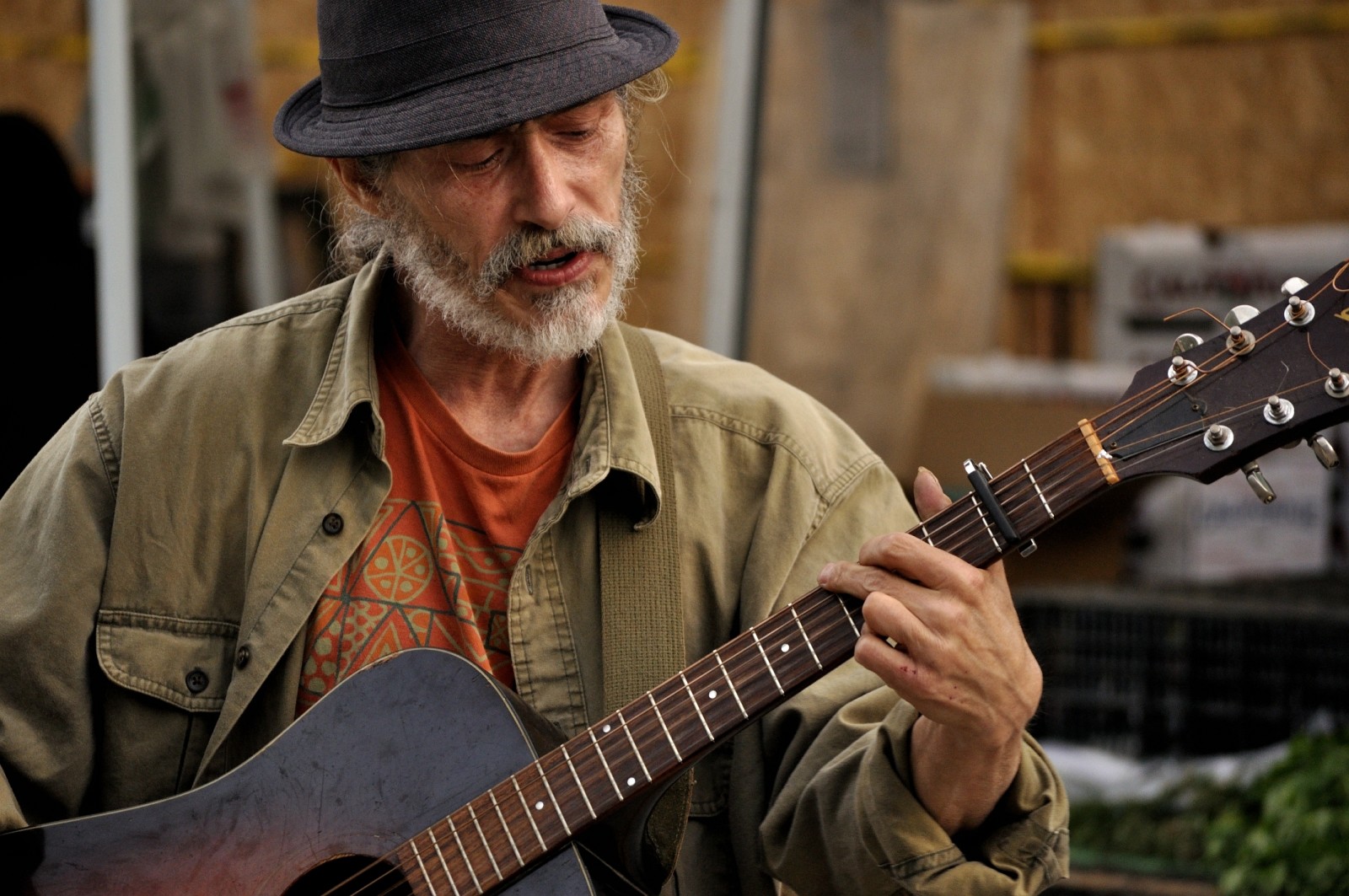 straat, Muziek, mensen, gitaar