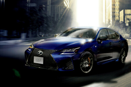 blue, GS F, Lexus, sedan