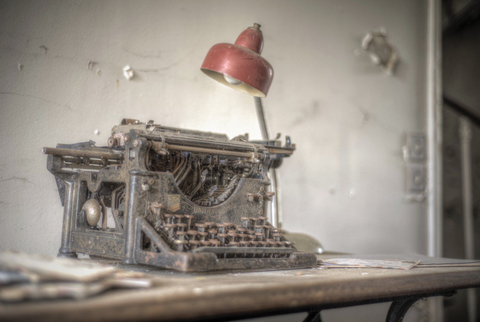 abandoned, typewriter, Lost