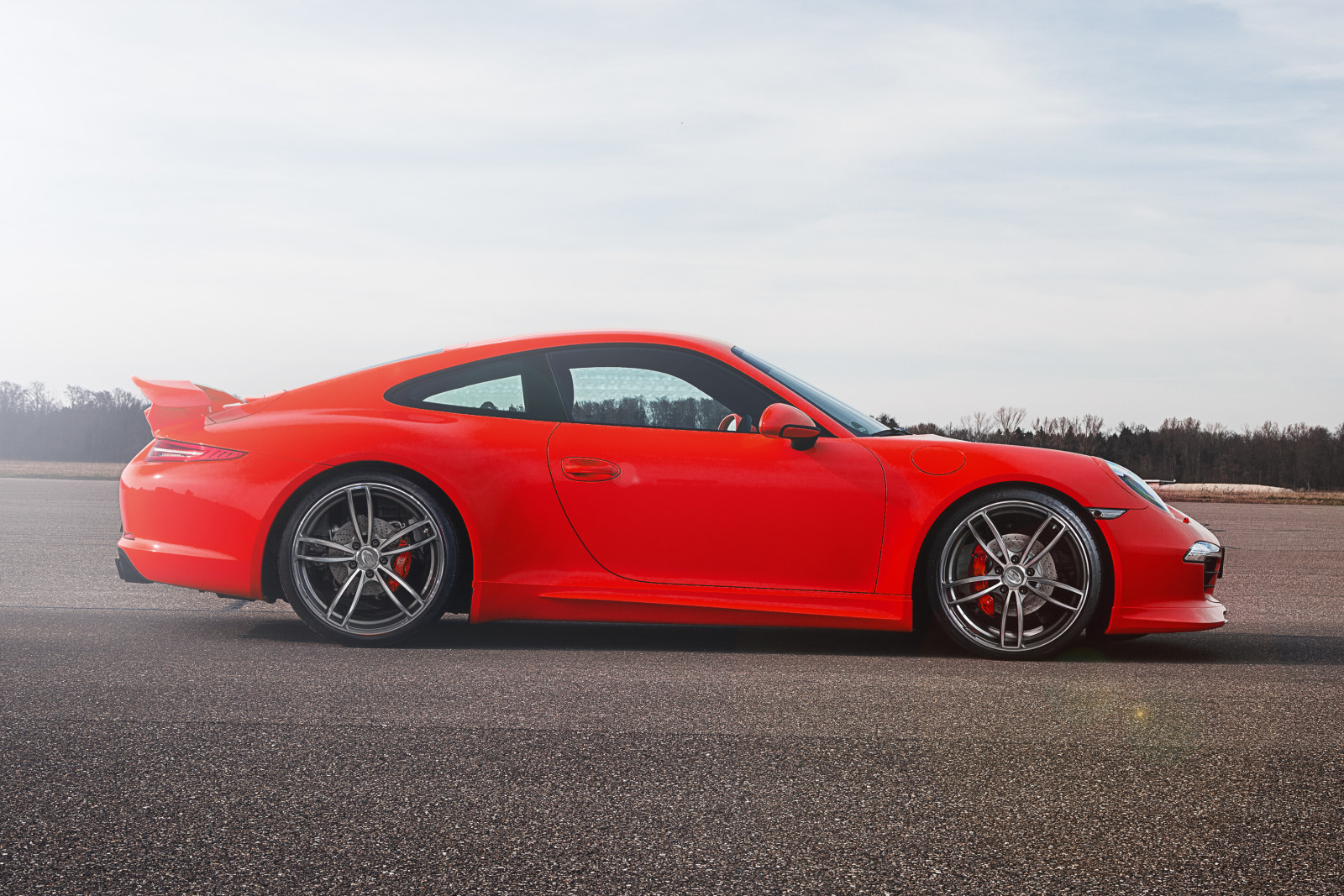 červená, kupé, Porsche, 911, carrera, Carrera S, TechArt, 2012