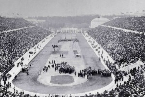 1896, Aten, Grekland, OS, öppning, stadion