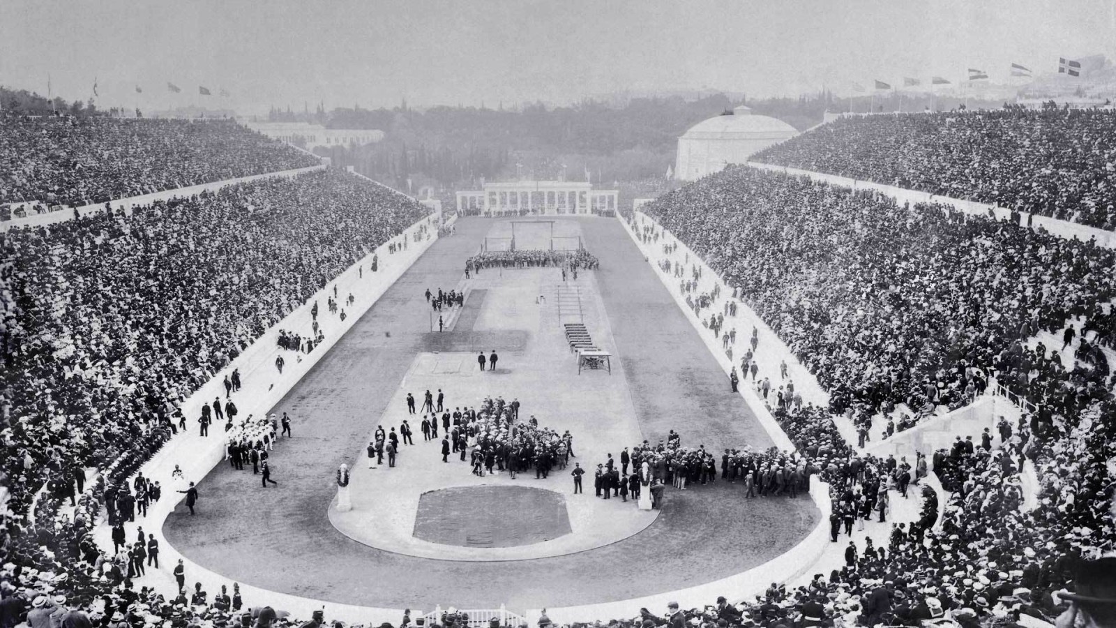 estádio, Grécia, abertura, 1896, Atenas, Jogos Olímpicos